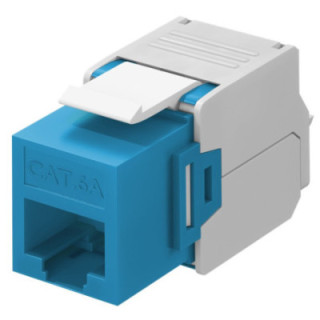 Frutto Keystone RJ45 Cat6A UTP 500MHz Blu