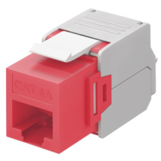 Frutto Keystone RJ45 Cat6A UTP 500MHz Rosso
