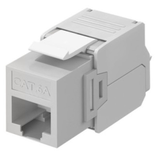 Frutto Keystone RJ45 Cat6A UTP 500MHz Grigio