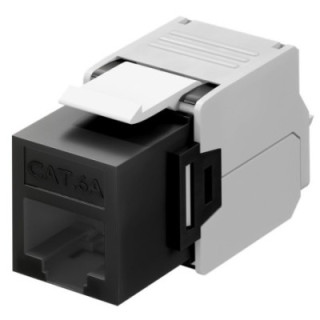 Frutto Keystone RJ45 Cat6A UTP 500MHz Nero