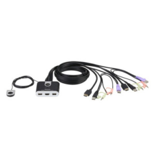 Switch KVM USB HDMI a 2 porte con Audio, CS692