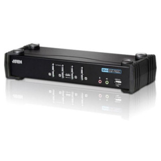 Switch KVM USB DVI a 4 Porte con Audio e Hub USB, CS1764A