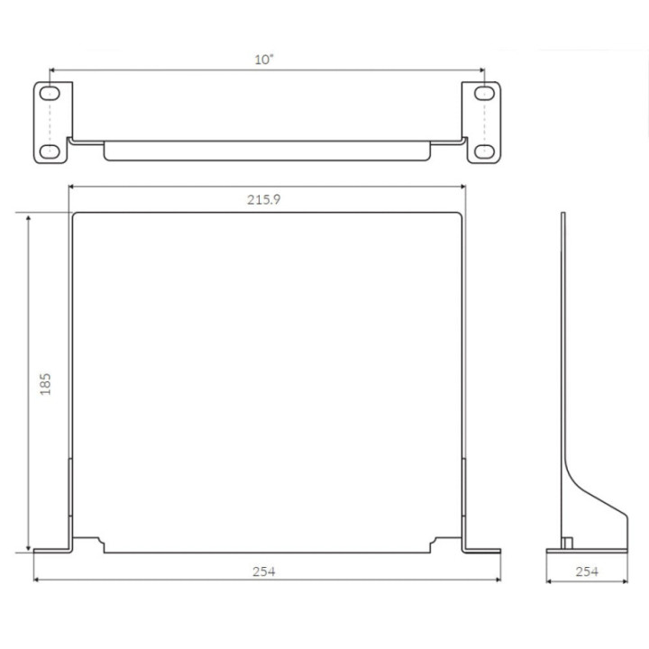 Mensola per Armadio Rack 10'' Nero