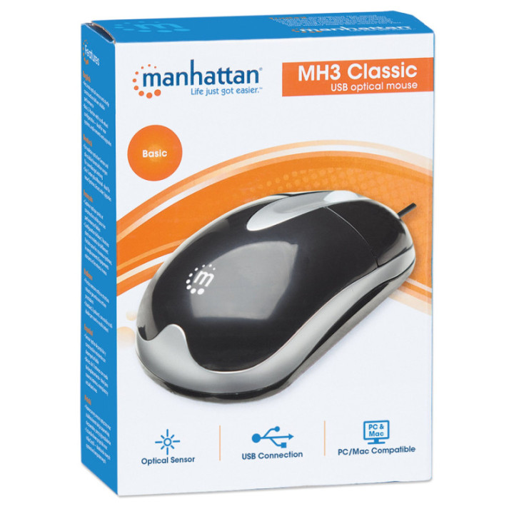 Mouse Ottico USB 1000 Dpi Nero