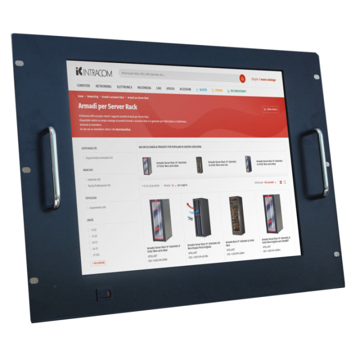 Monitor LCD 17'' per Rack 19'' 8 Unit&agrave; Nero