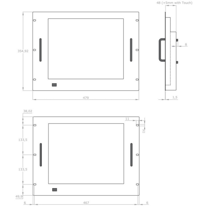 Monitor LCD 17'' per Rack 19'' 8 Unit&agrave; Nero