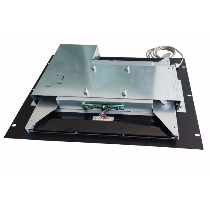 Monitor LCD 17'' Touch Screen per Rack 19'' 8 Unit&agrave; Nero