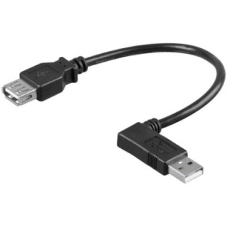 Cavo USB 2.0 A maschio angolato/A femmina 0,3 metri