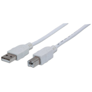 Cavo USB 2.0 A maschio/B maschio 3 metri Bianco